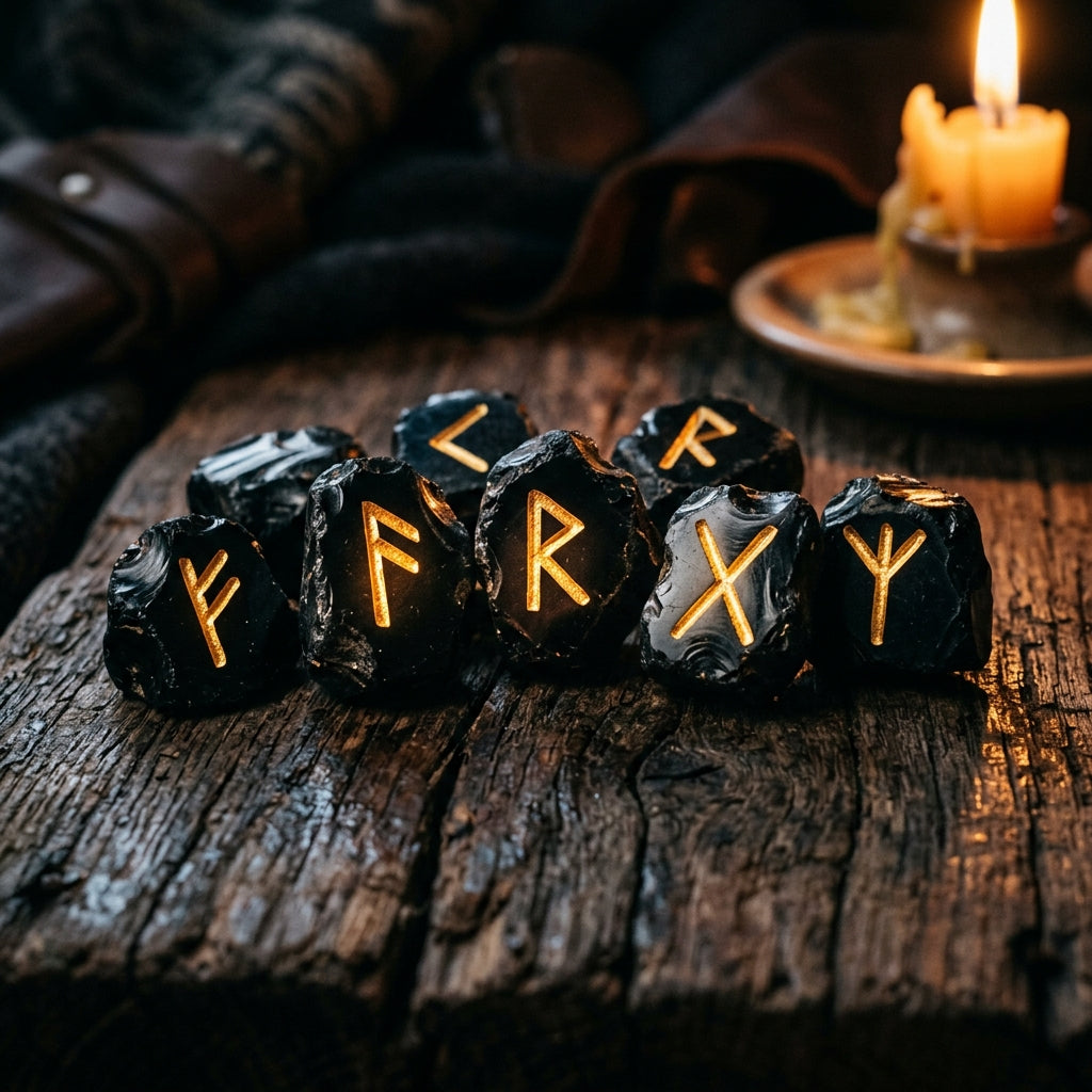 Rune stones used in modern divination and daily practice