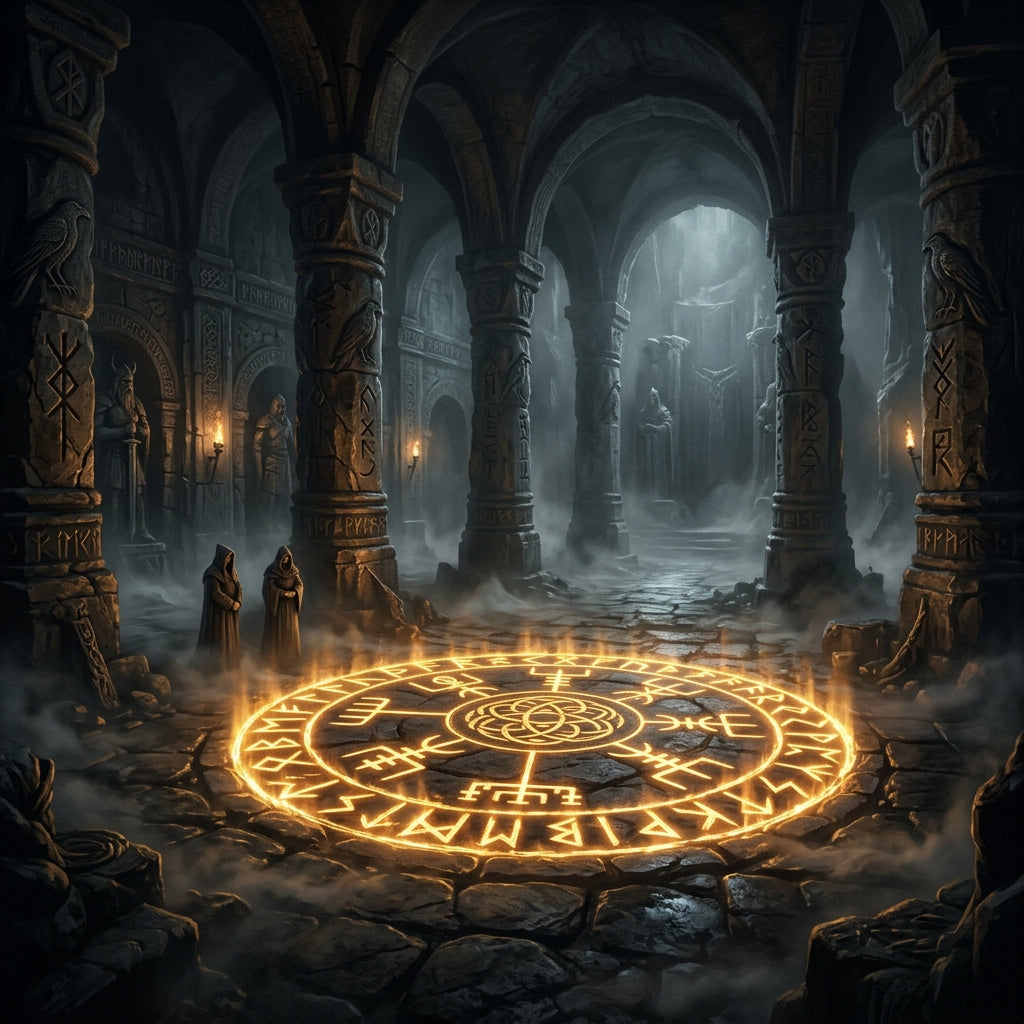 Rune stones from Heimdall's Aett representing the trials and transformation